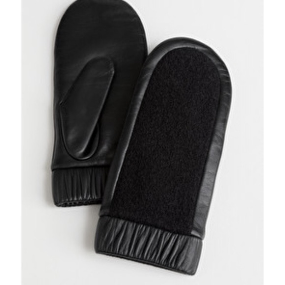 & Other Stories Accessories - & Other Stories Leather Mittens